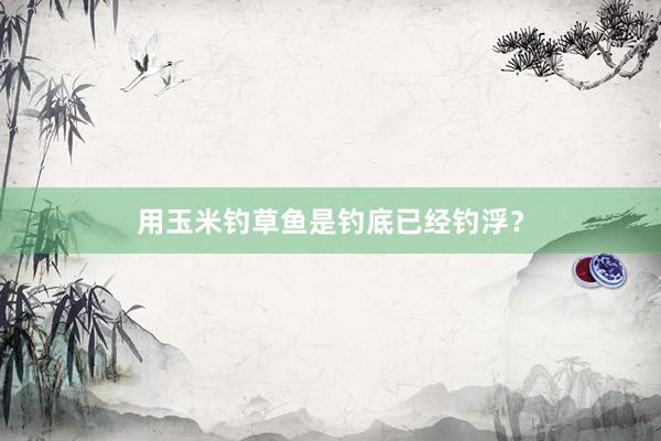 用玉米钓草鱼是钓底已经钓浮？